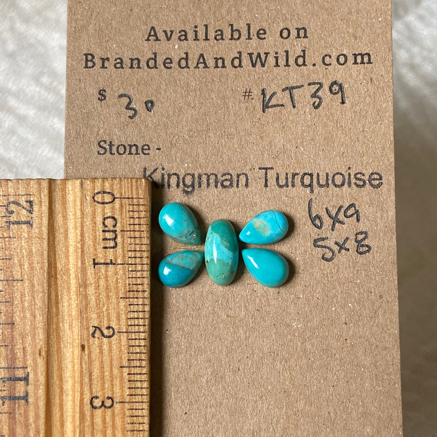 Kingman Turquoise Cabochon - KT39 7D008F82-332D-440A-BB36-1B3BA473083A Brandedandwild.com