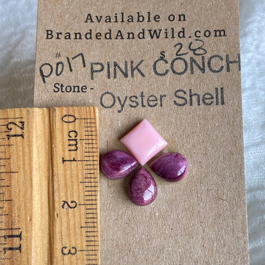 Pink Conch / Oyster Shell Cabochon - P017 7D3F2154-A32F-484A-8286-E1A23D630AAE Brandedandwild.com