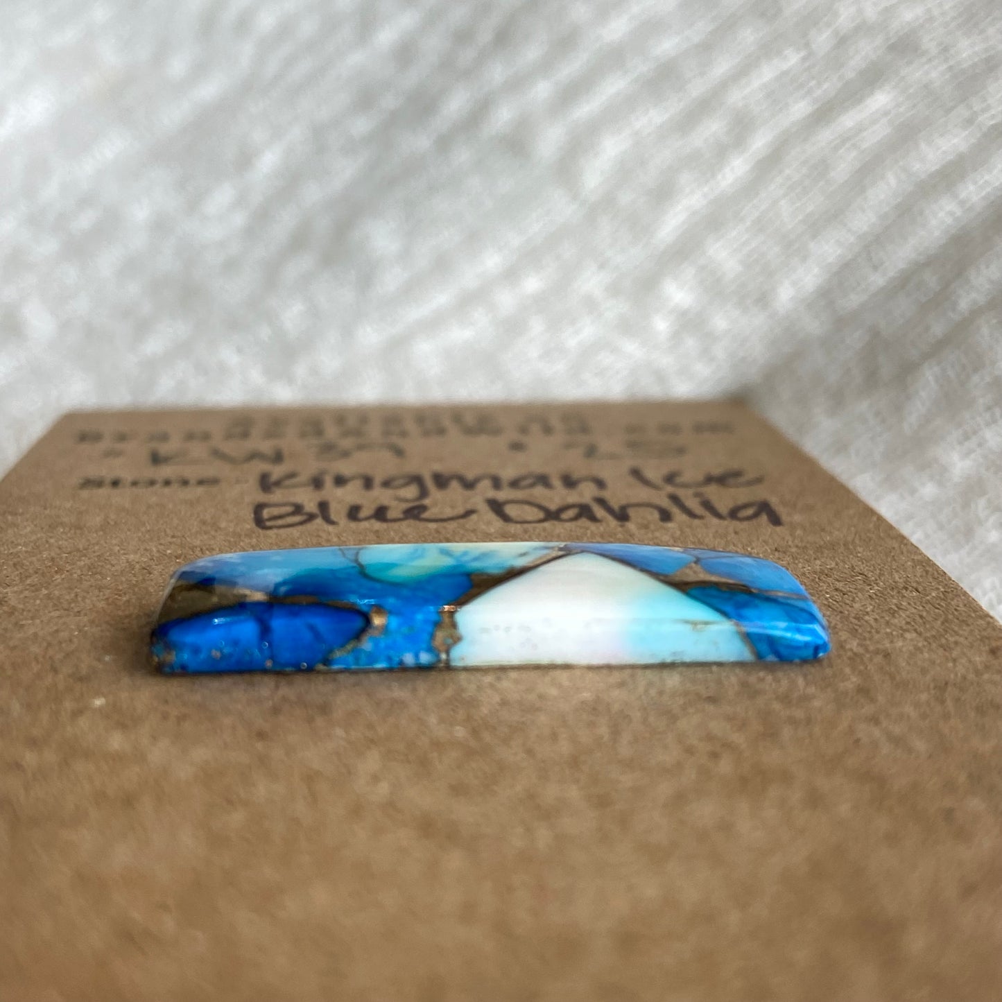 Kingman Ice Blue Dahlia Cabochon - KD39