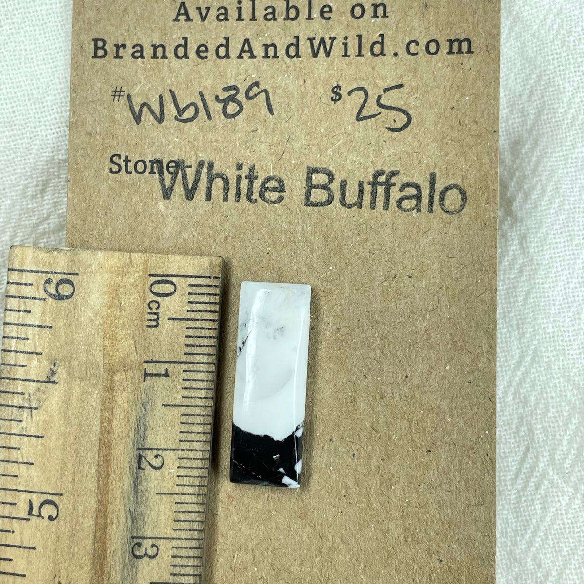 White Buffalo Cabochon - WB189 7D6A4D09-CF73-46E1-8759-5680A05D4ADC Brandedandwild.com