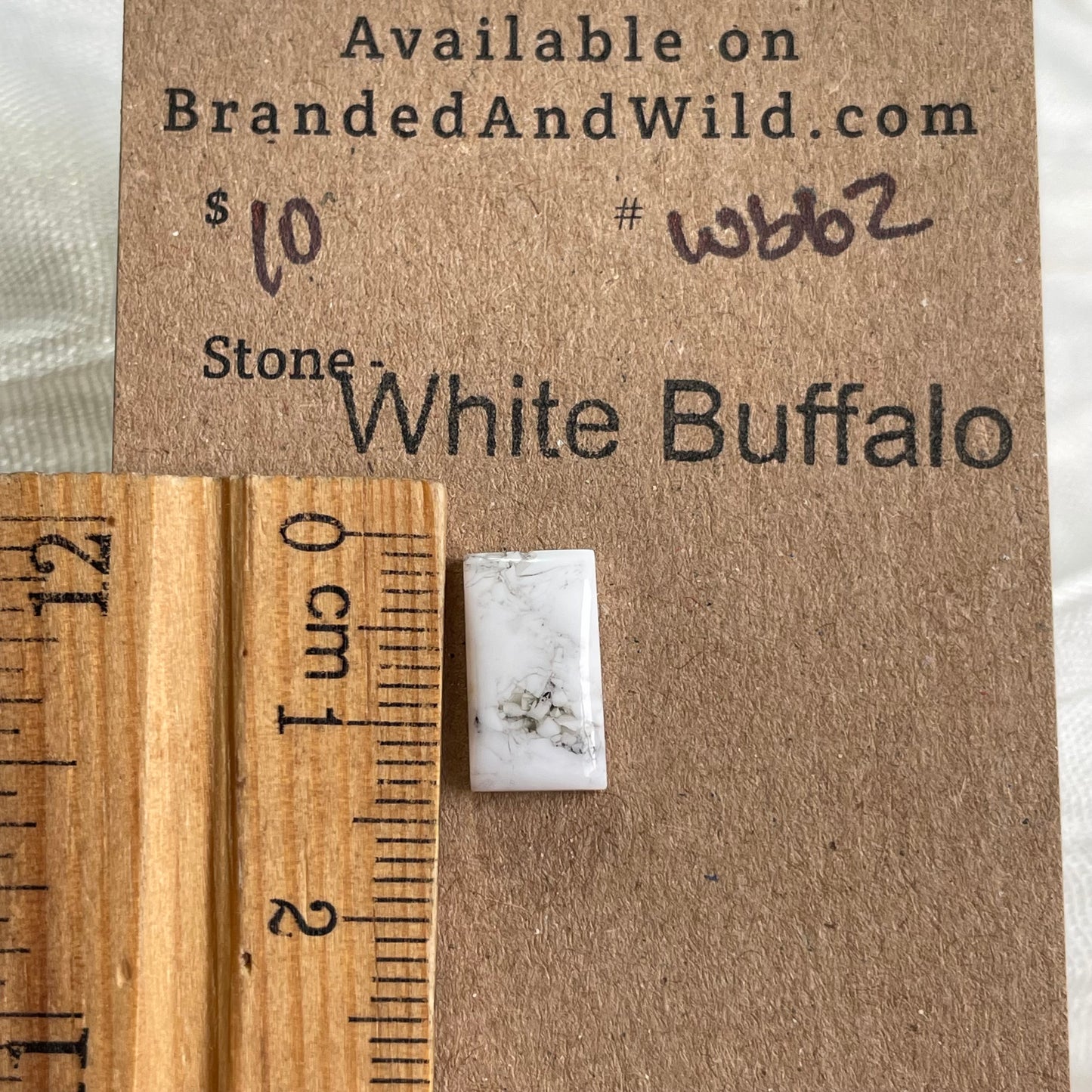 White Buffalo Cabochon - WB62 7D6E4492-3F42-47DF-90CB-6C7628ECB9A5 Brandedandwild.com