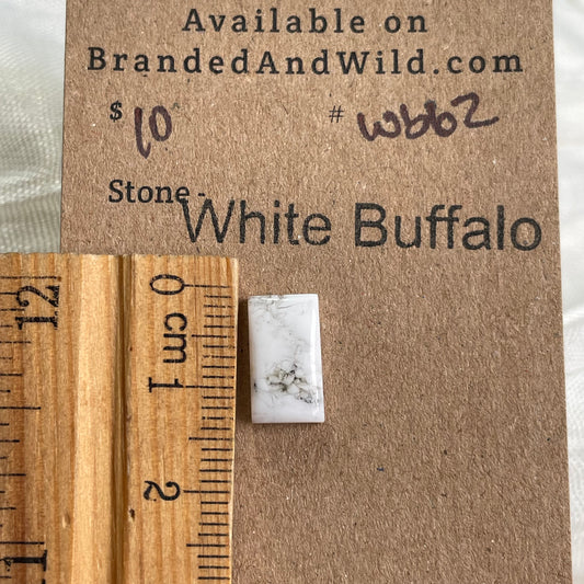 White Buffalo Cabochon - WB62 7D6E4492-3F42-47DF-90CB-6C7628ECB9A5 Brandedandwild.com
