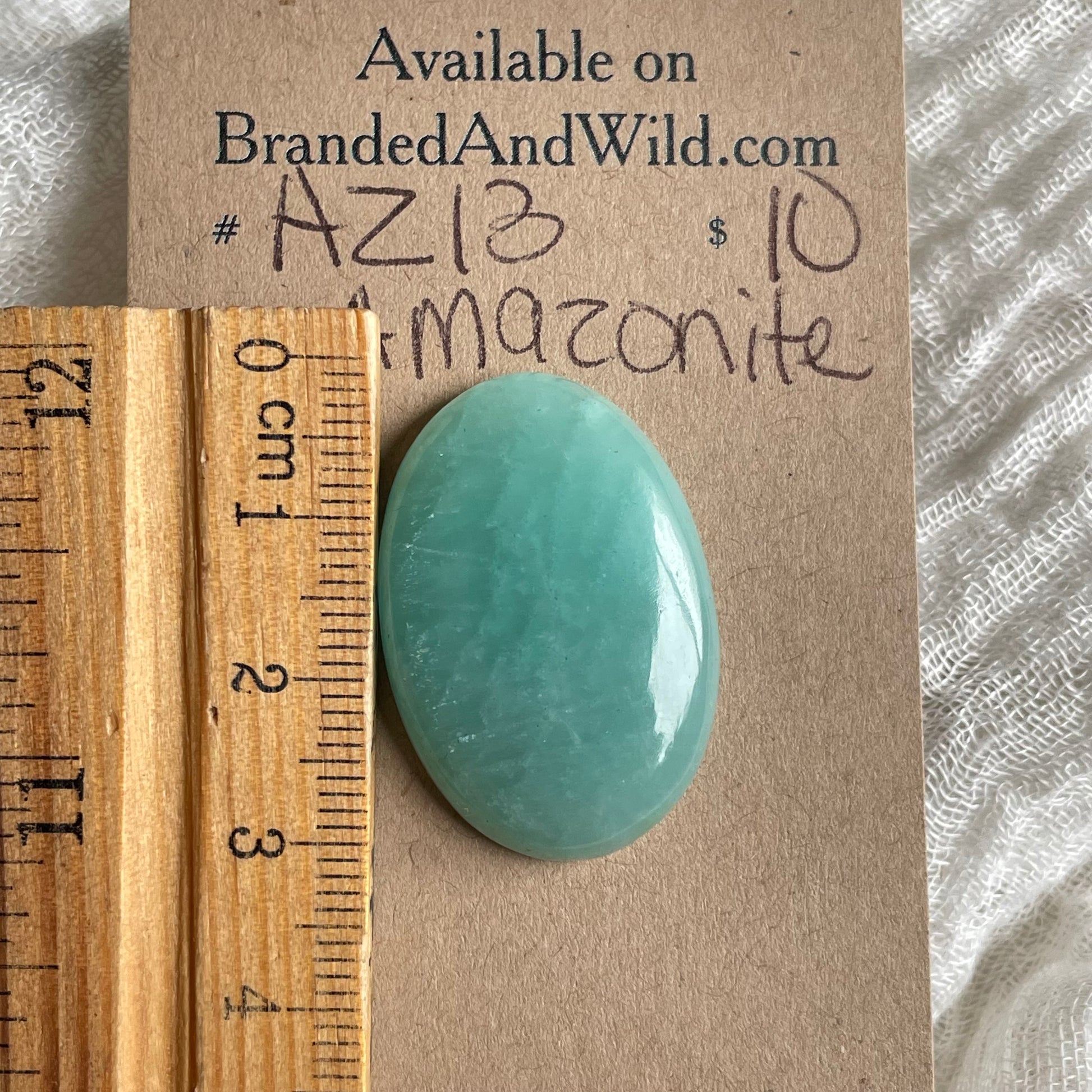 Amazonite Cabochon - AZ13 7D86F10B-99D9-44FA-B664-94DB898B7868 Brandedandwild.com