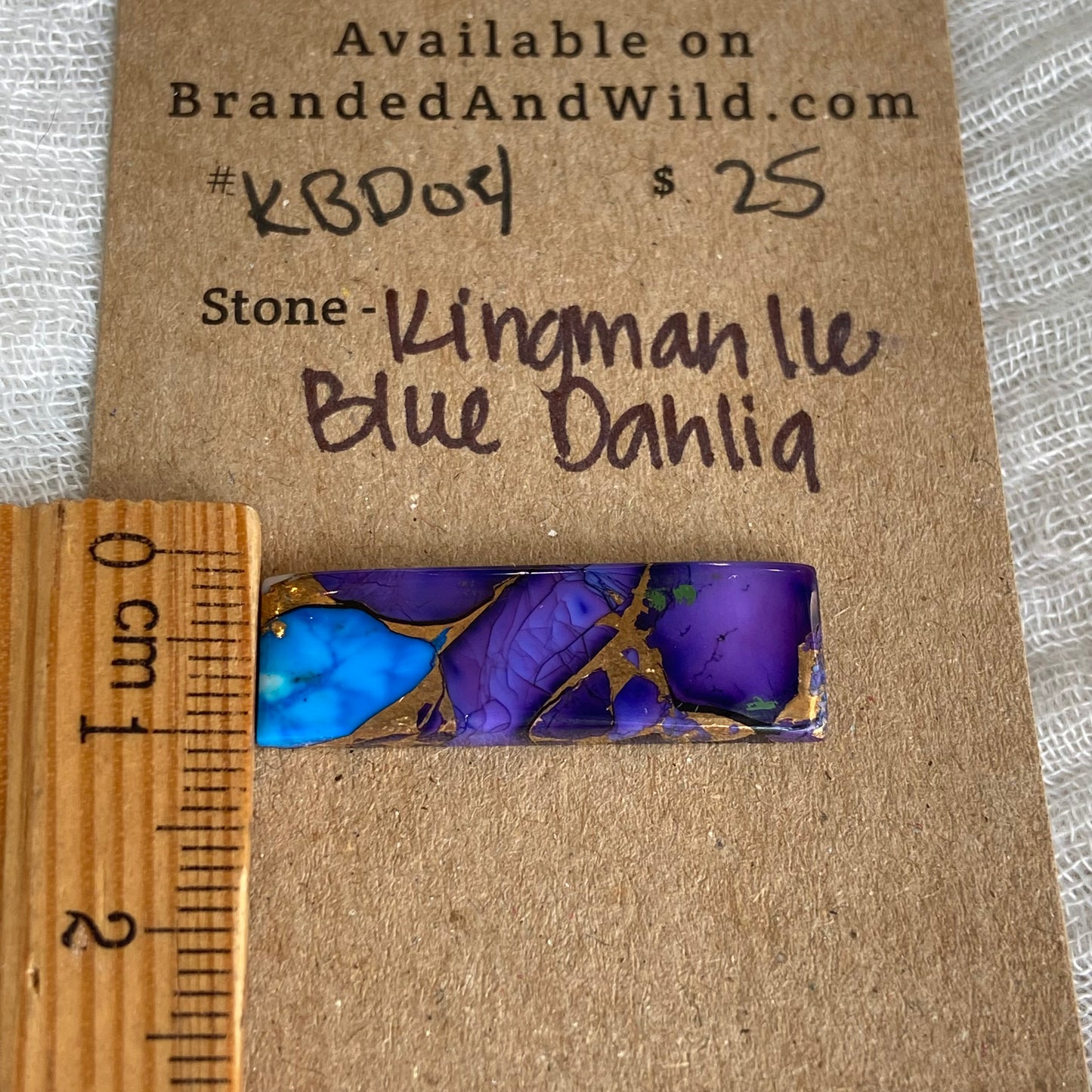 Kingman Ice Blue Dahlia Cabochon - KD04