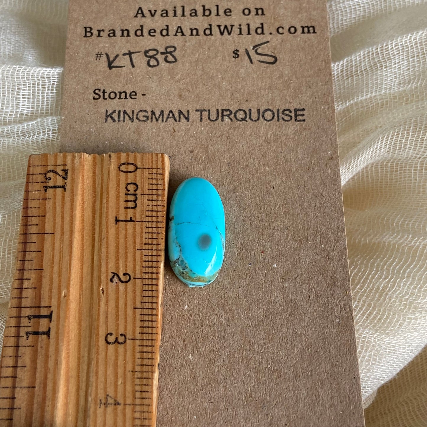 Kingman Turquoise Cabochon - KT88 7D9DBECC-DD35-474C-99B6-C041A986786C Brandedandwild.com