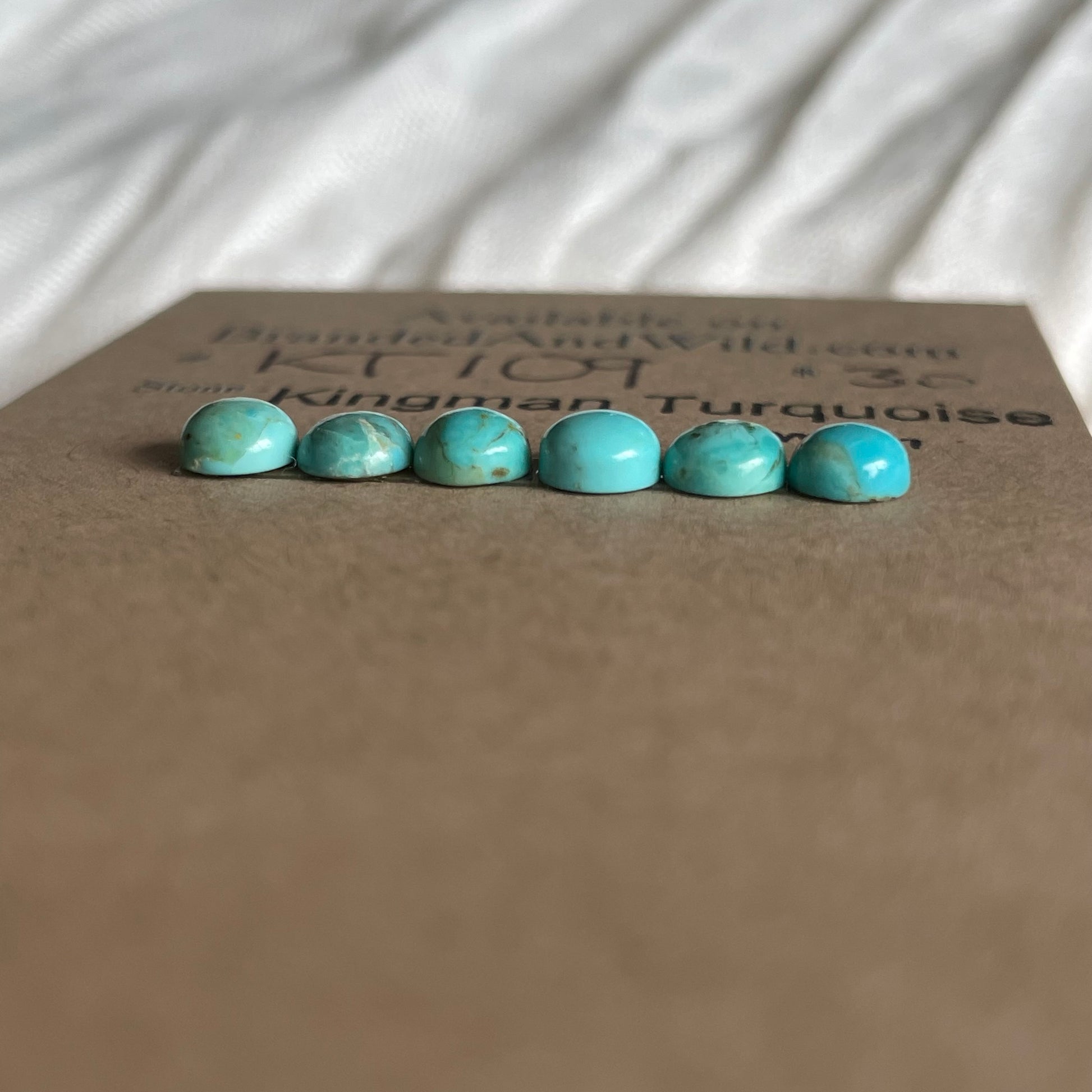 Kingman Turquoise Cabochon - KT109 7DD37921-0455-4CF0-9842-45E9E9237EFB Brandedandwild.com