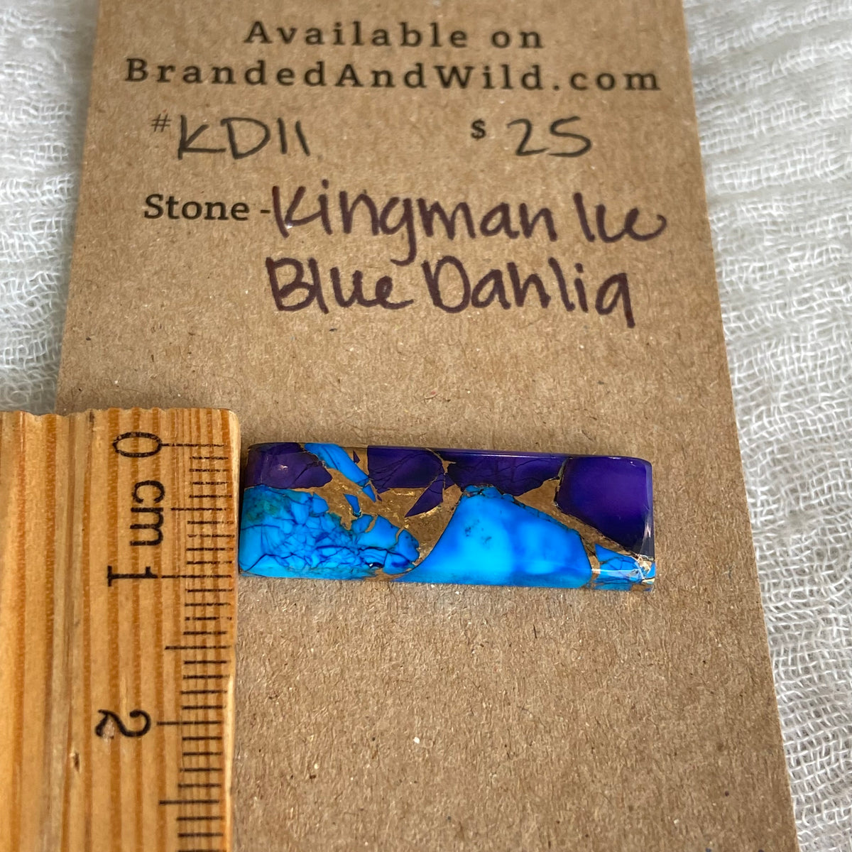 Kingman Ice Blue Dahlia Cabochon - KD11