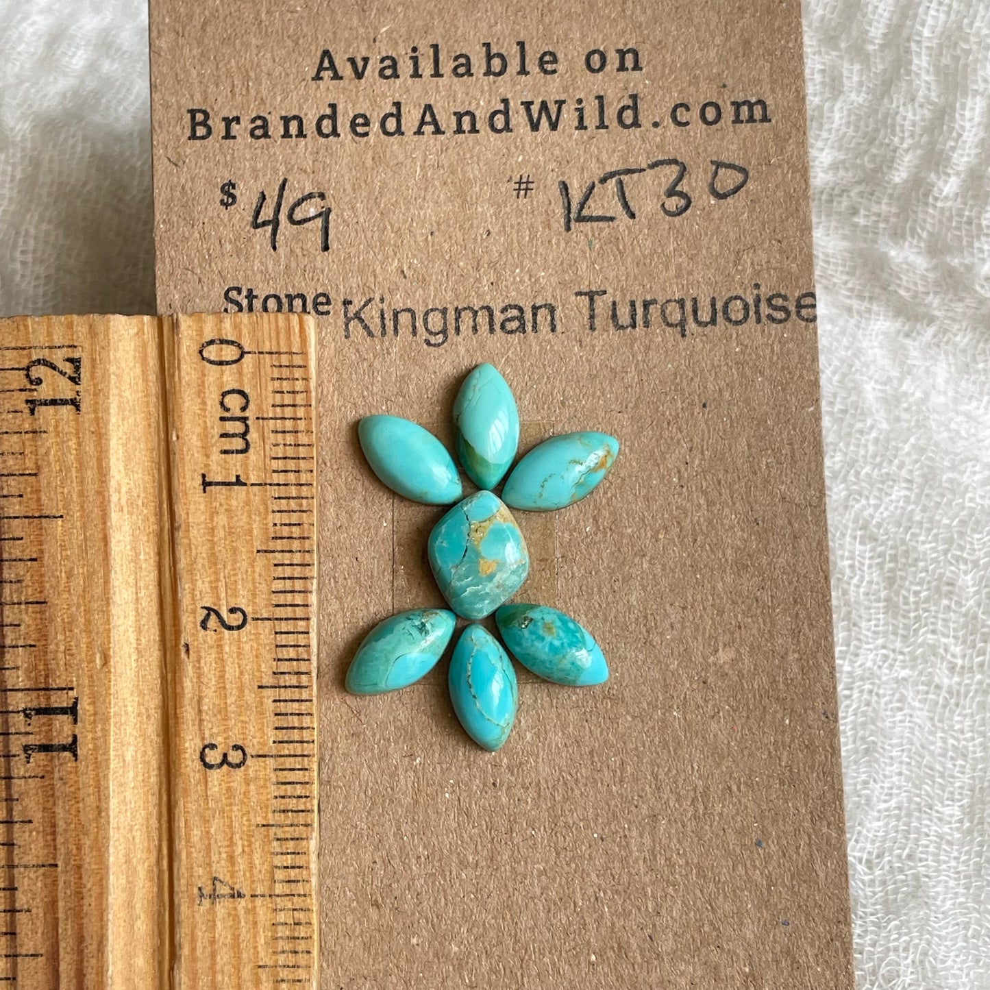 Kingman Turquoise Cabochon - KT30 7DEDE37D-1403-4244-9780-E021DD748627 Brandedandwild.com