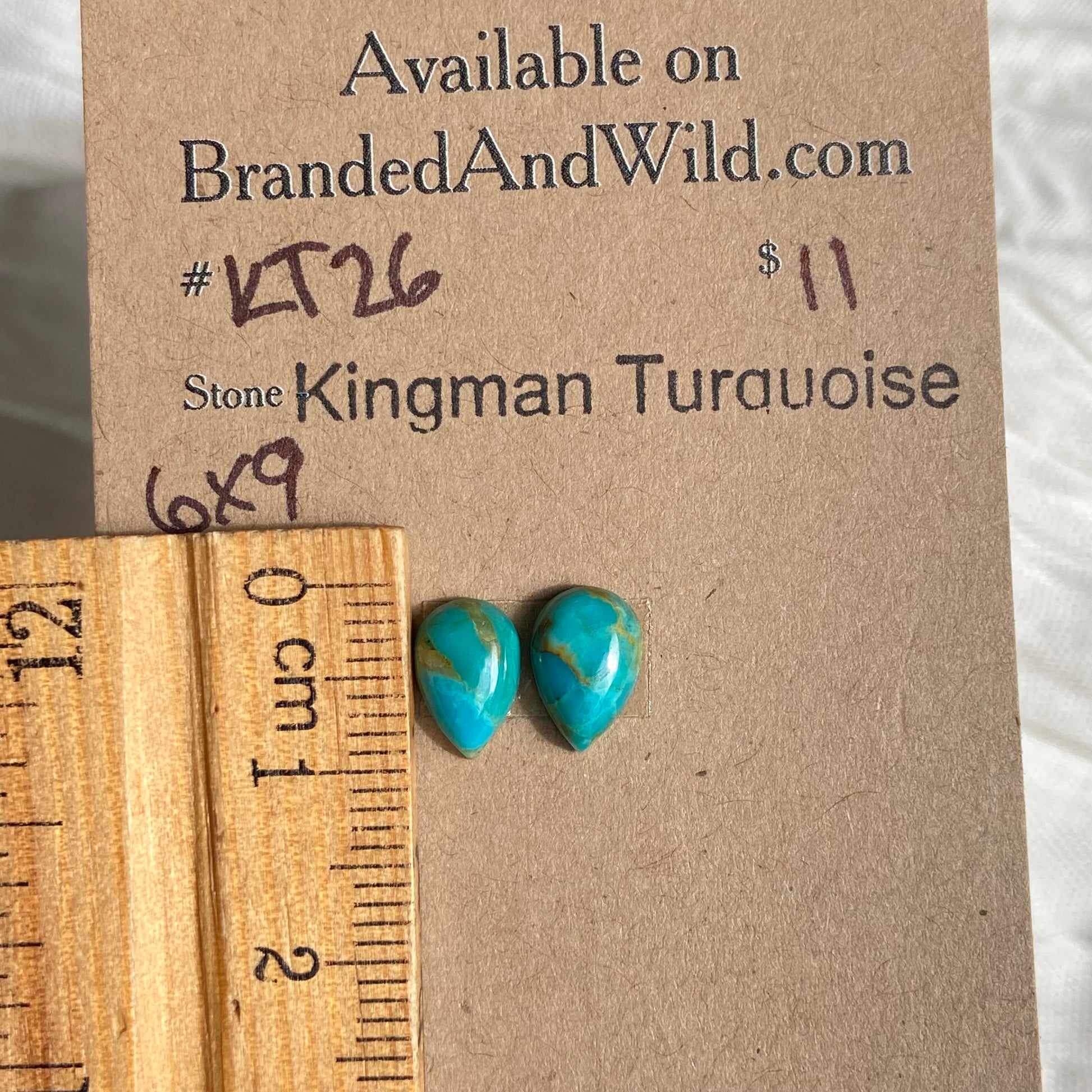Kingman Turquoise Cabochon - KT26 7E03A172-EA64-485E-9E03-1855093077EE Brandedandwild.com