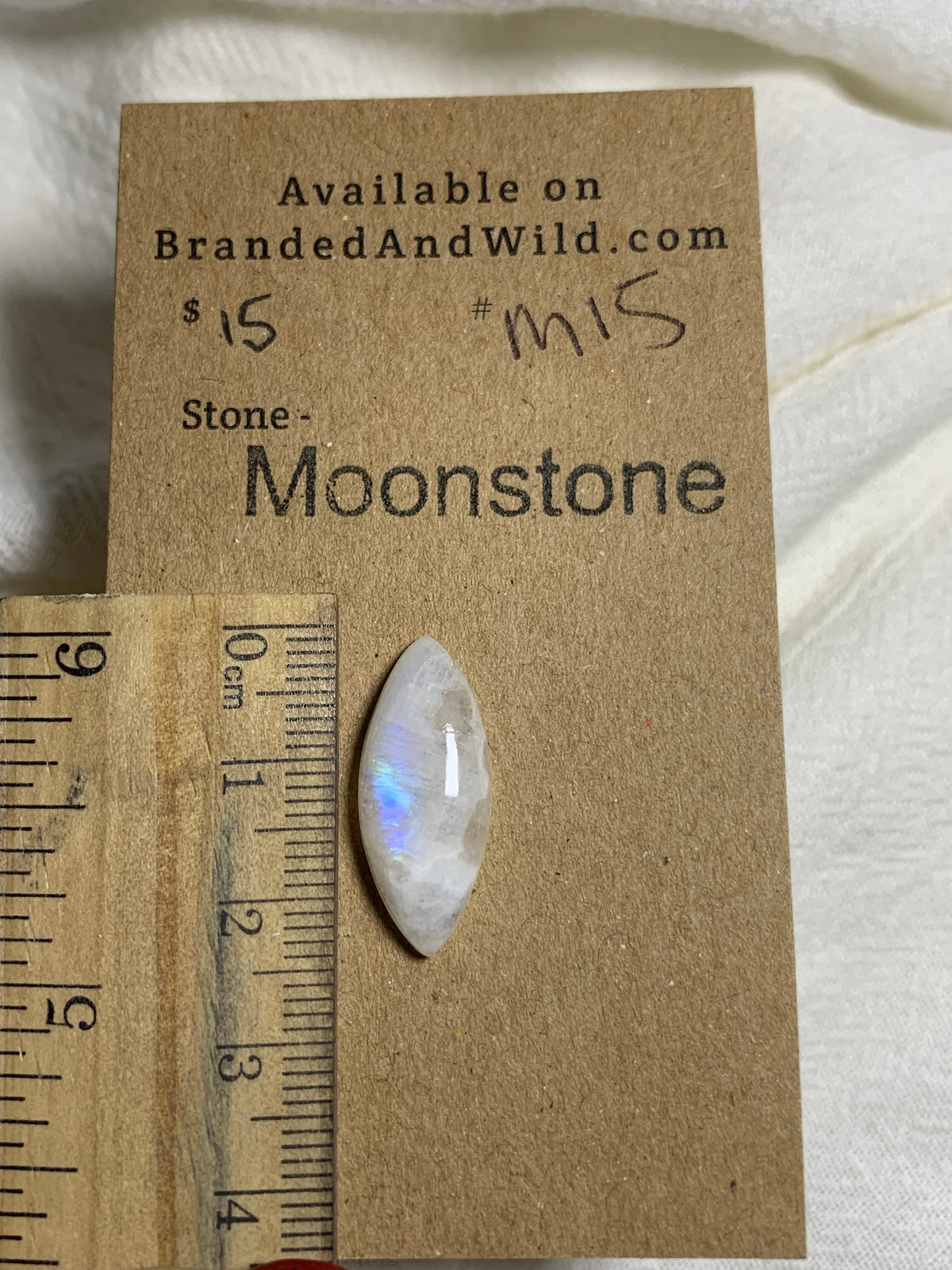 Moonstone Cabochon - M15 7E06FAED-3C31-4405-B65C-E1CE26F5B194 Brandedandwild.com