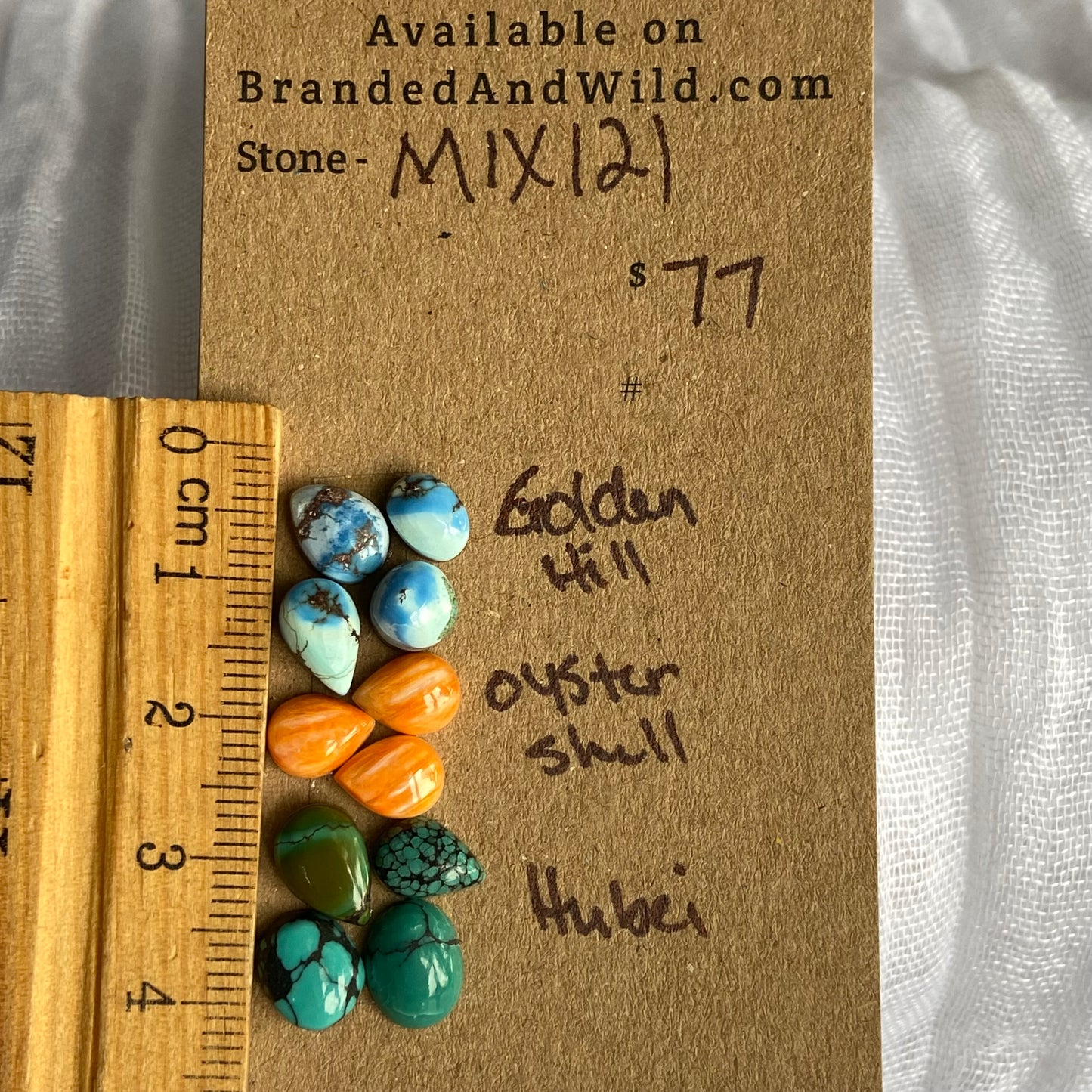 Hubei / Oyster Shell / Golden Hill Cabochon - MIX121