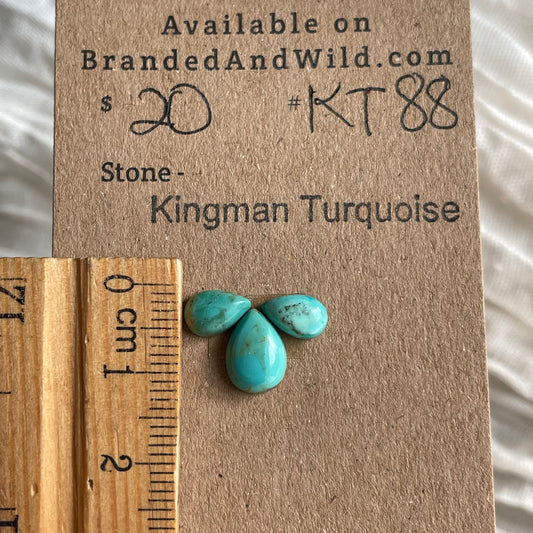 Kingman Turquoise Cabochon - KT88 7E49350F-E8D9-45FF-8720-97A121C32FCB Brandedandwild.com