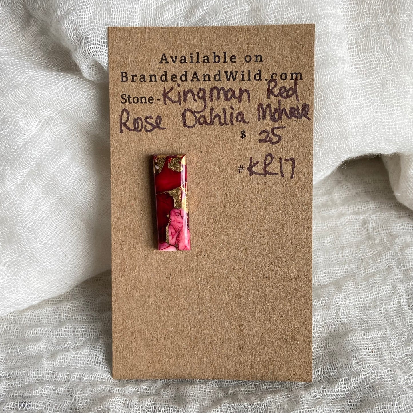 Kingman Red Dahlia Rose Mohave Cabochon - KR17