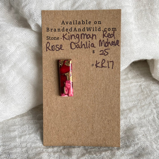 Kingman Red Dahlia Rose Mohave Cabochon - KR17