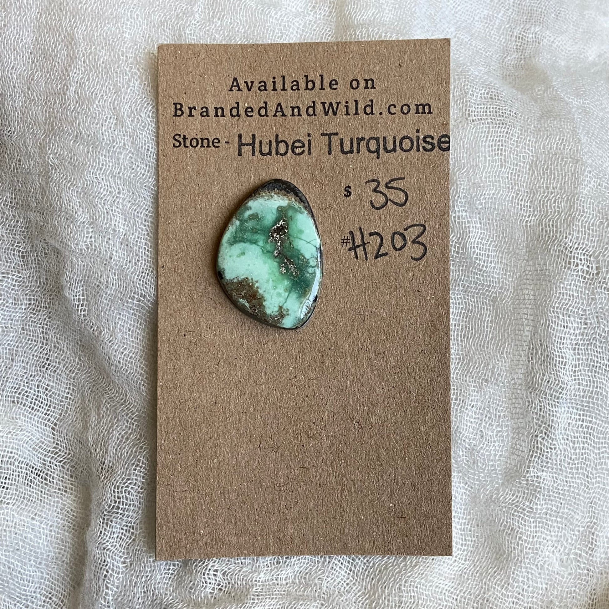 Hubei Turquoise Cabochon - H203 7EC3CA36-58AE-4E19-B910-0BC13C1B835E Brandedandwild.com