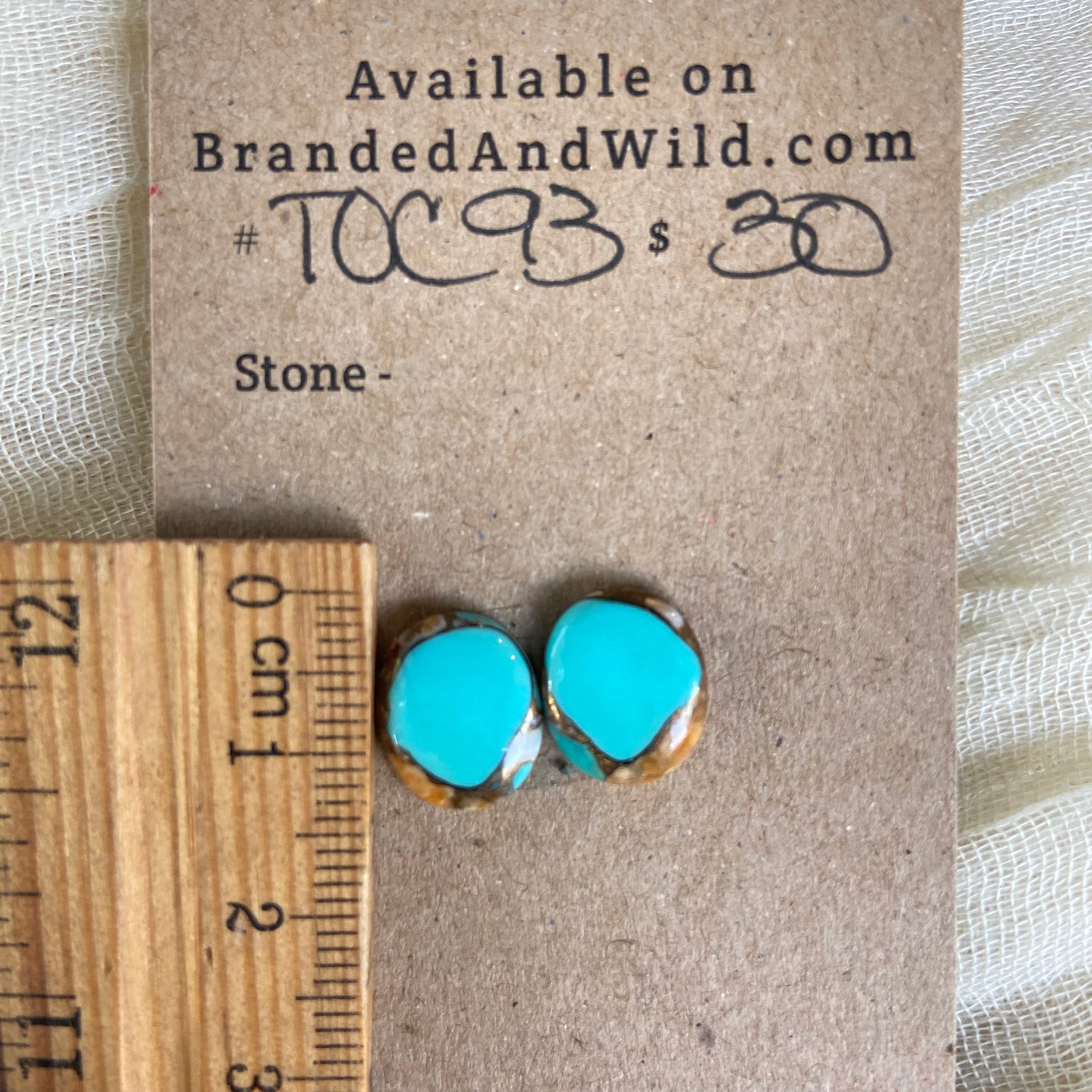 Turquoise, Oyster Shell, Copper Cabochon - TOC93 7ECD0E70-5DD2-4464-B376-2137535336AB Brandedandwild.com
