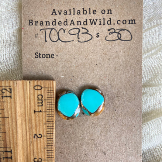 Turquoise, Oyster Shell, Copper Cabochon - TOC93 7ECD0E70-5DD2-4464-B376-2137535336AB Brandedandwild.com