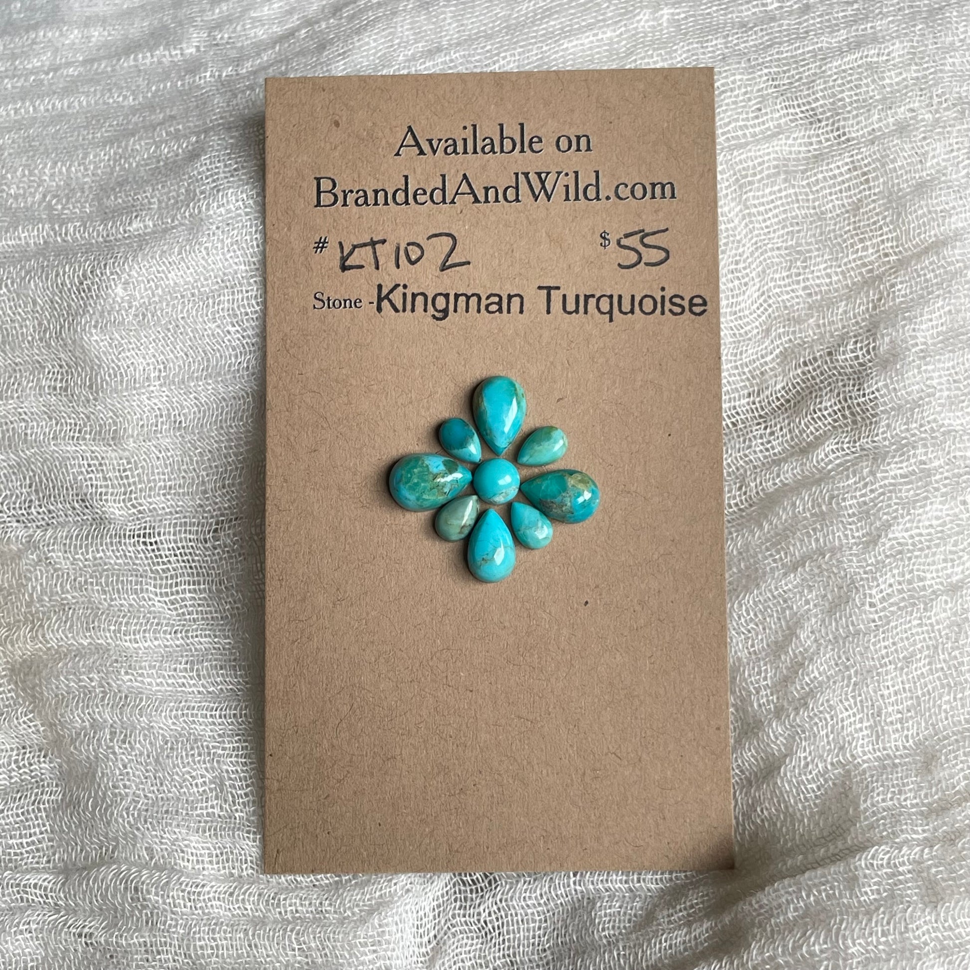 Kingman Turquoise Cabochon - KT102 7EEA70C6-B5BD-42E1-B67C-DA2278DF98A4 Brandedandwild.com