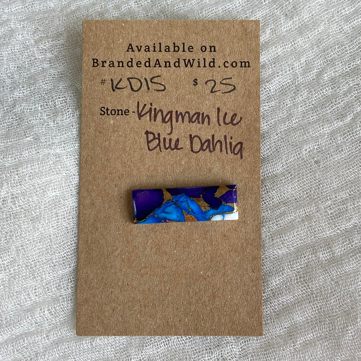 Kingman Ice Blue Dahlia Cabochon - KD15