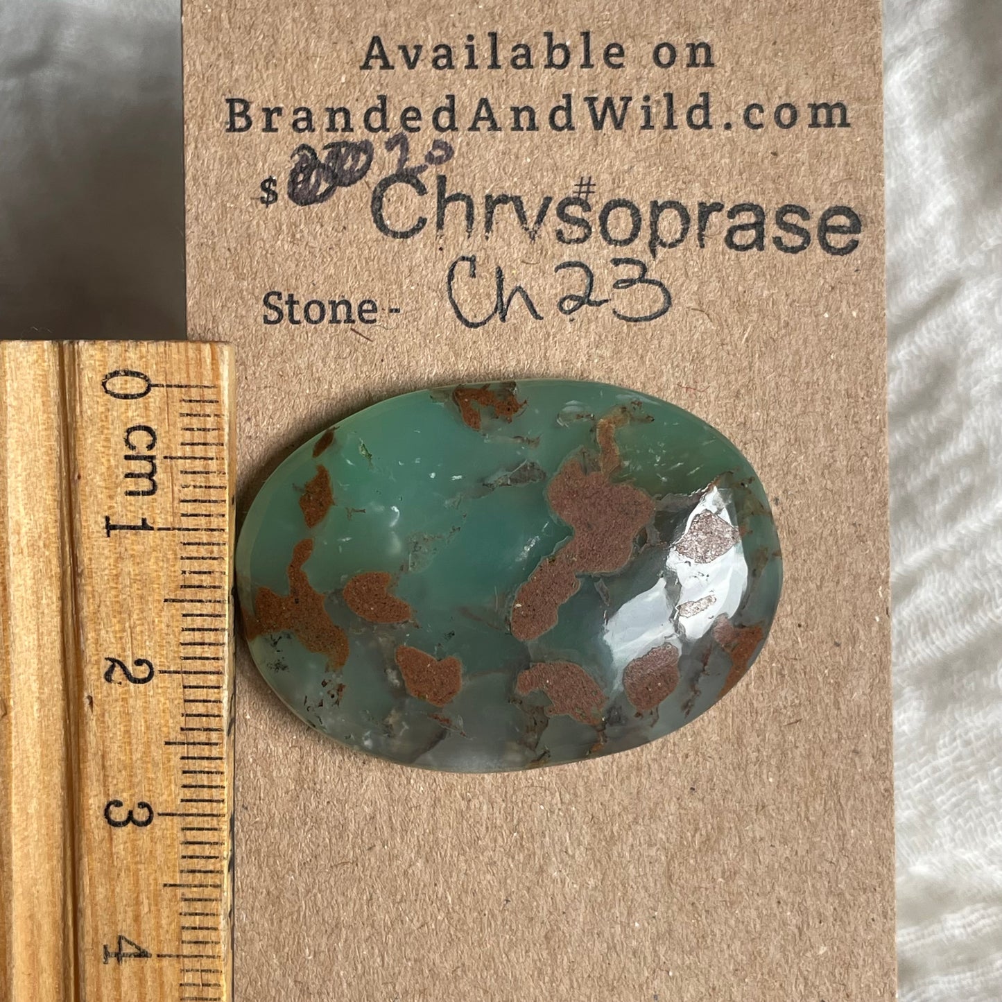 Chrysoprase Cabochon - Ch23 7F086FE4-E553-48BF-A6E3-05E08BDC7E32 Brandedandwild.com