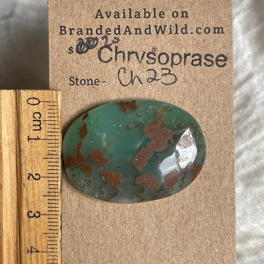 Chrysoprase Cabochon - Ch23 7F086FE4-E553-48BF-A6E3-05E08BDC7E32 Brandedandwild.com