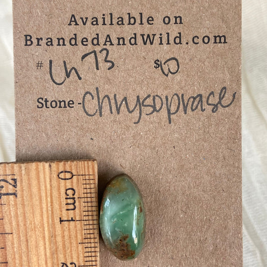 Chrysoprase Cabochon - Ch73 7F2526B2-1272-4EE7-ADDB-B4C458A86EDB Brandedandwild.com