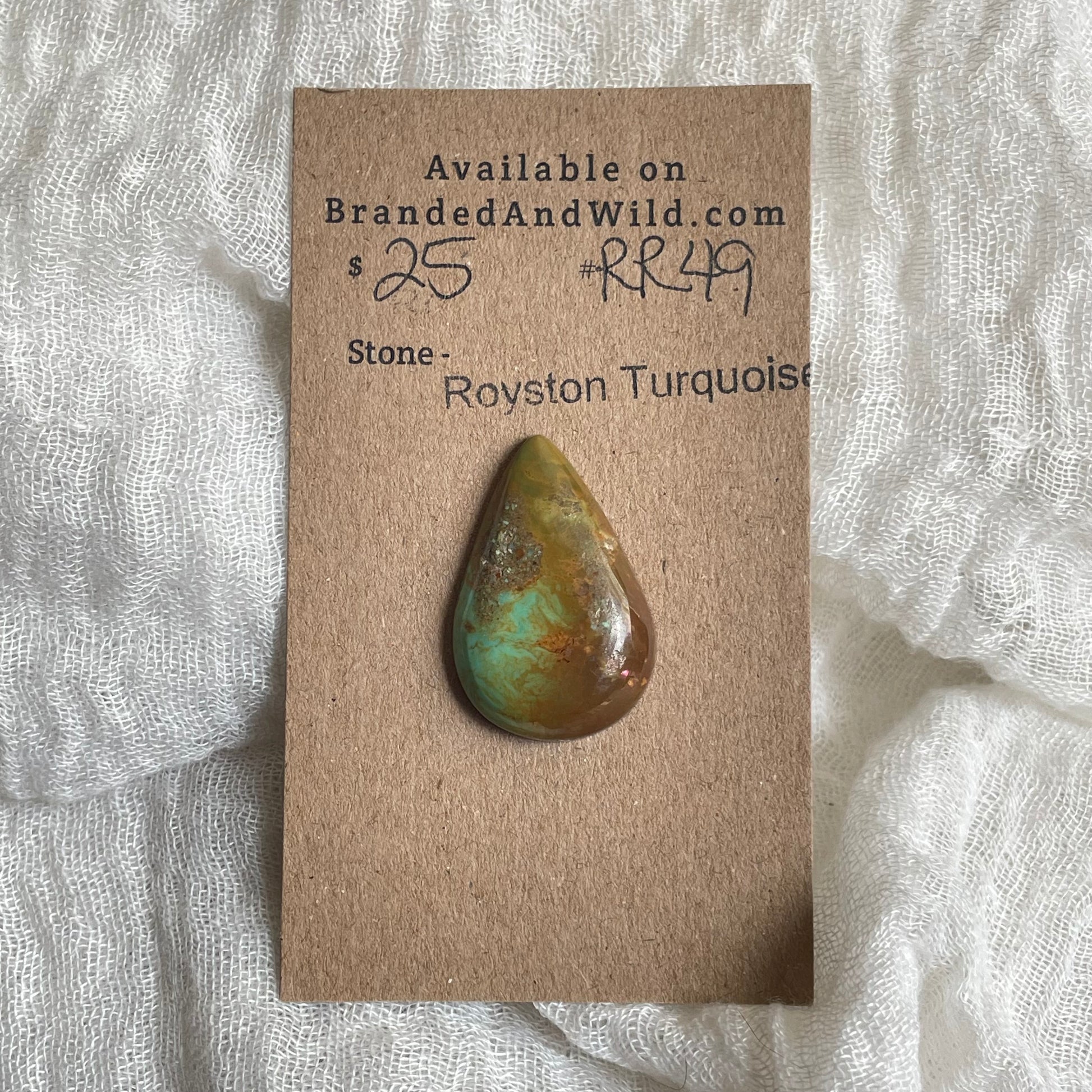 Royston Ribbon Turquoise Cabochon RR49 7F338512-31B0-427B-99B2-35AE72A856D5 Brandedandwild.com