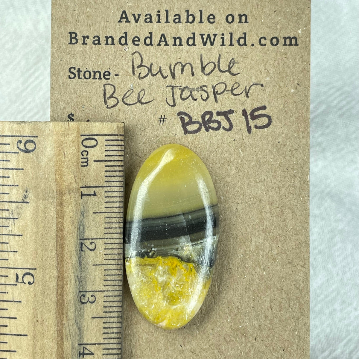Bumblebee Jasper Cabochon - BBJ15 7F34F5BD-2ED3-44AE-B81F-A48395E27B8A Brandedandwild.com