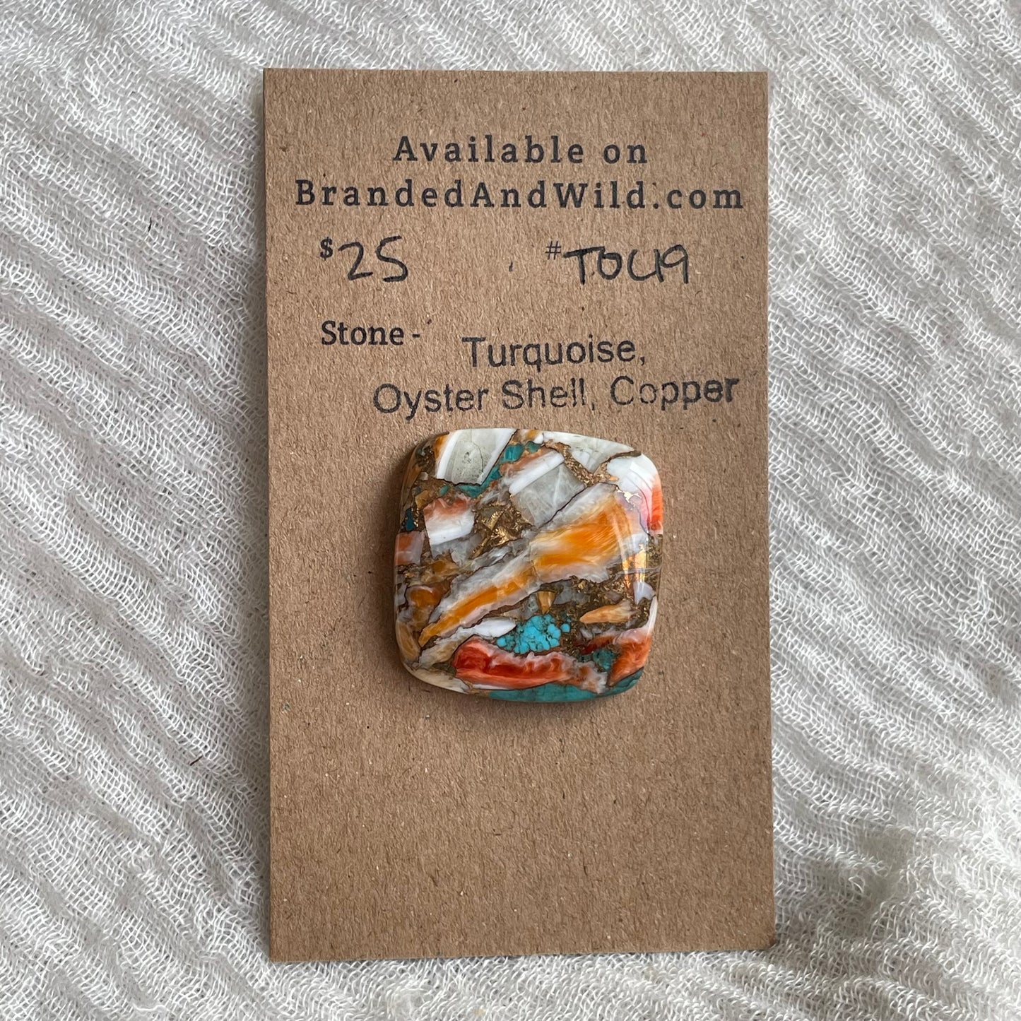 Turquoise, Oystershell, Copper Cabochon - TOC19 7F42C156-F484-4269-BC24-750EEB359B5B Brandedandwild.com