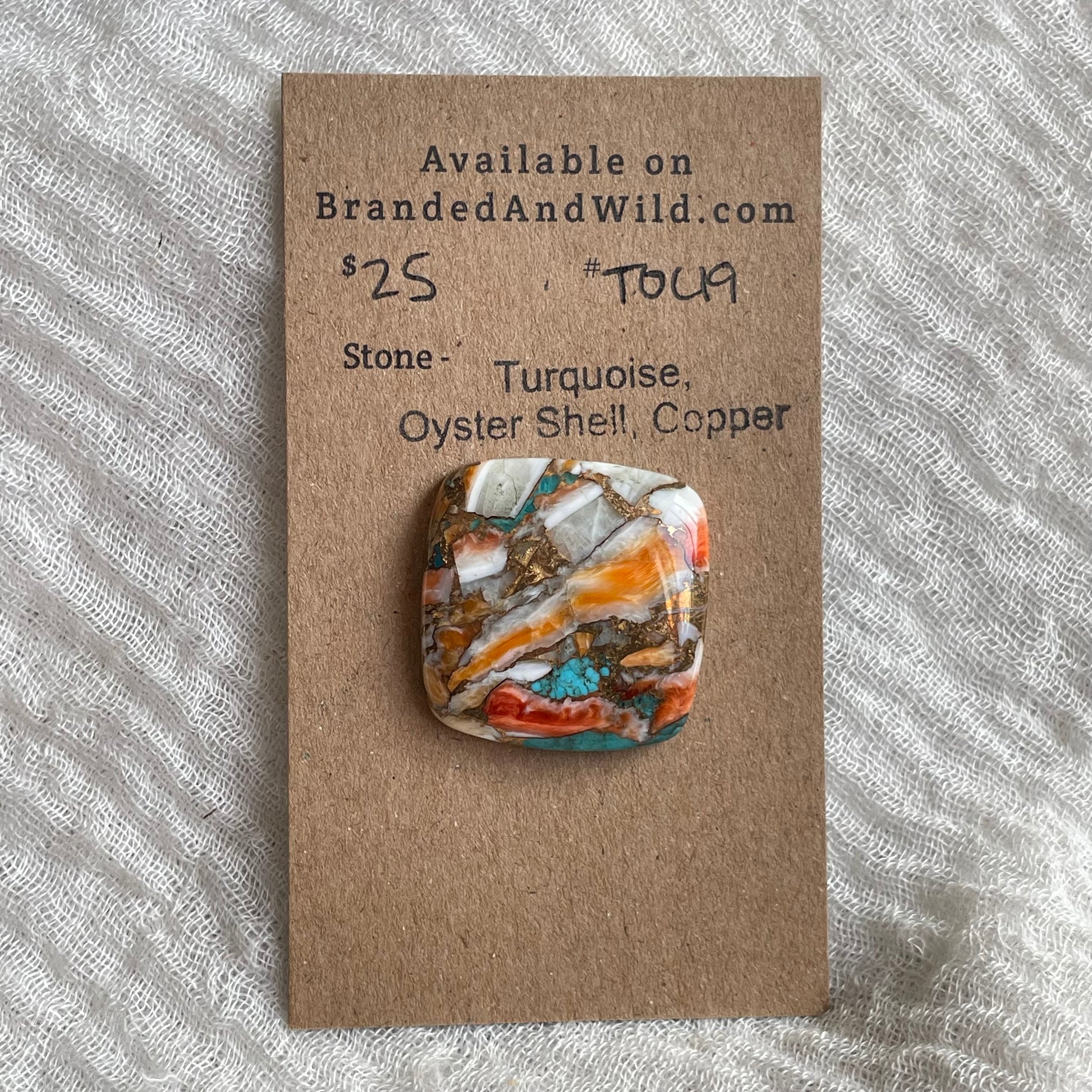 Turquoise, Oystershell, Copper Cabochon - TOC19 7F42C156-F484-4269-BC24-750EEB359B5B Brandedandwild.com