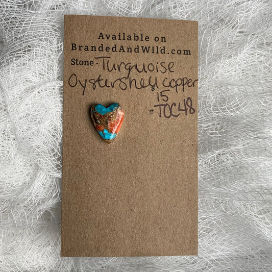Turquoise, Oystershell, Copper Cabochon - TOC48
