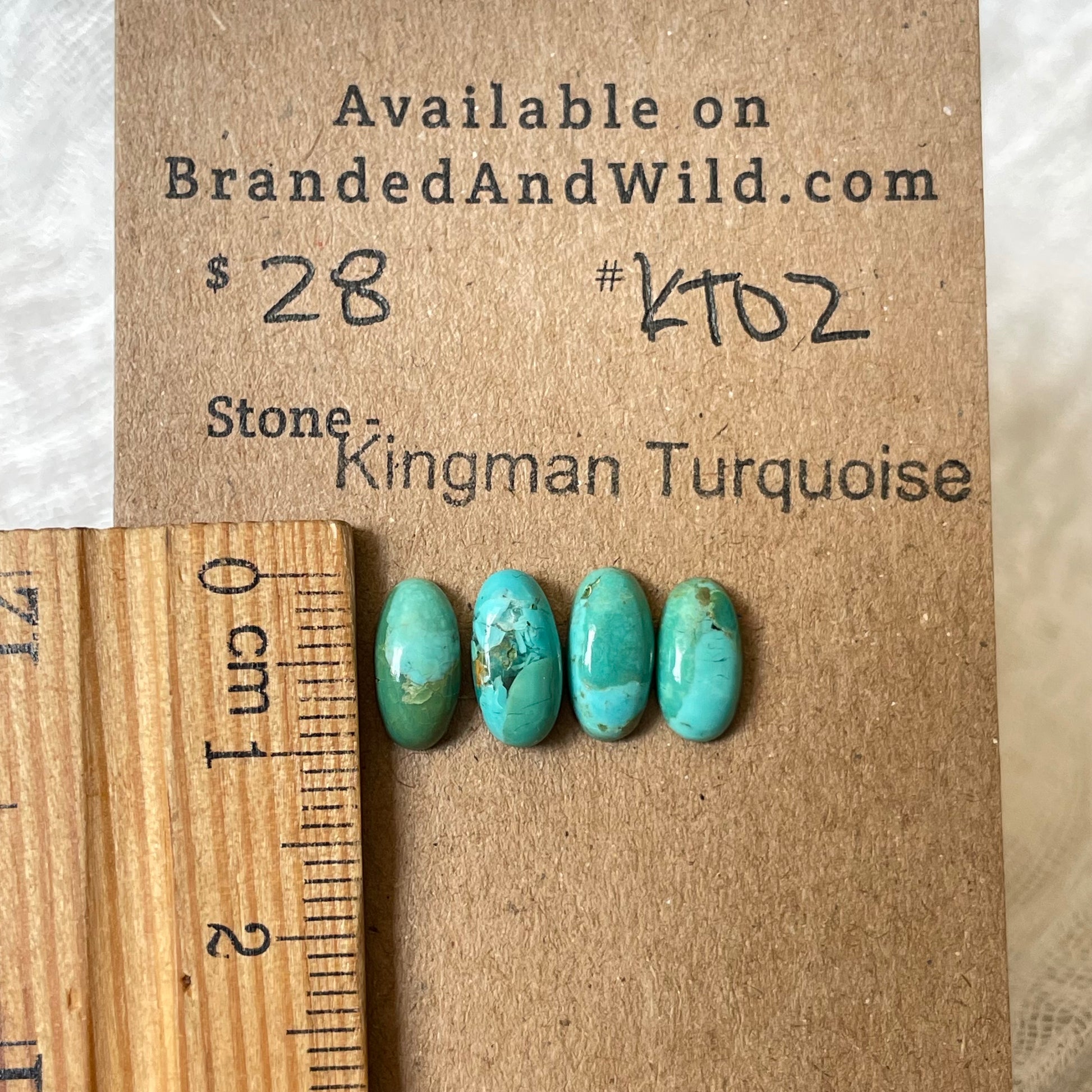 Kingman Turquoise Cabochon - KT02 7F5BAF29-E311-4A6A-A7FC-3C6864DAFD2F Brandedandwild.com