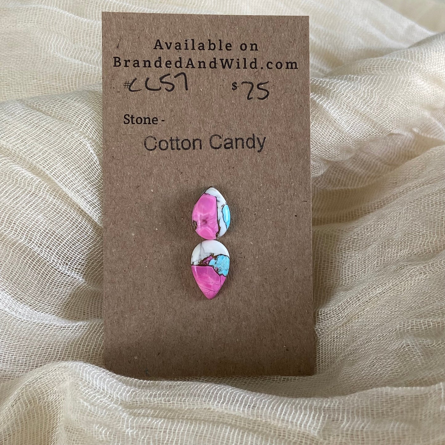 Cotton Candy Cabochon - CC57 7F5FC664-D3B5-401A-914C-8E54F5BFC239 Brandedandwild.com