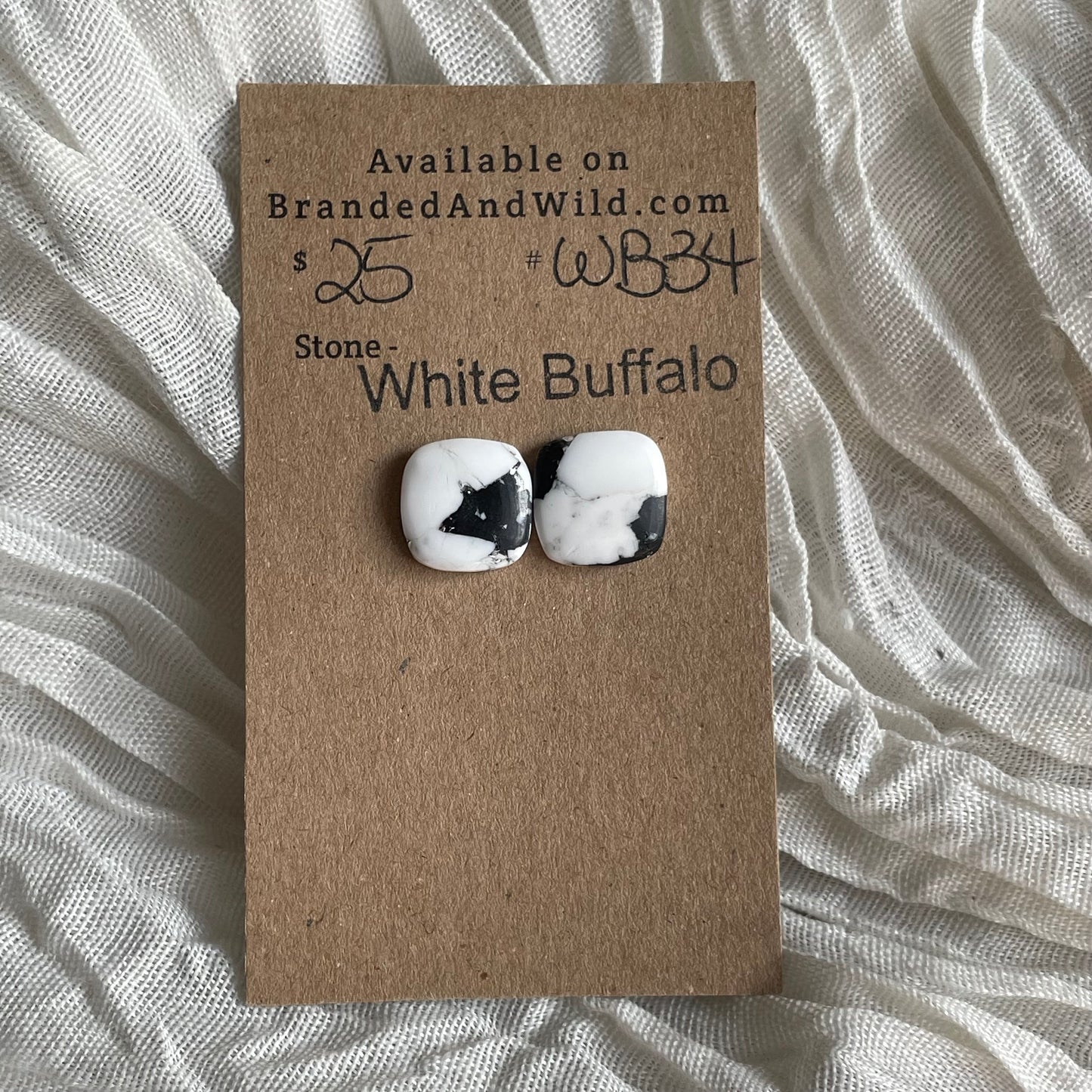 White Buffalo Cabochon - WB34 7F6150CD-E5E5-4B4D-AF59-EE7D91852DB8 Brandedandwild.com