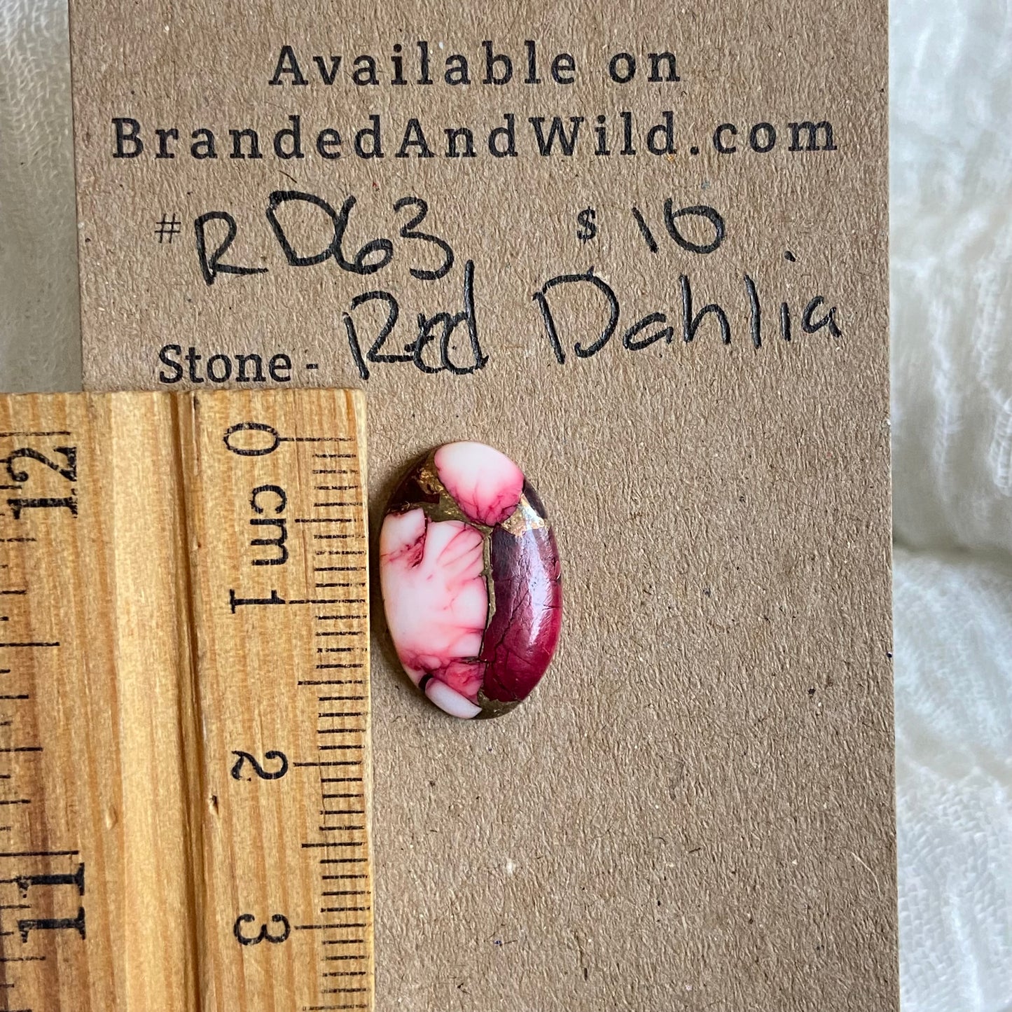 Red Dahlia Cabochon - RD63