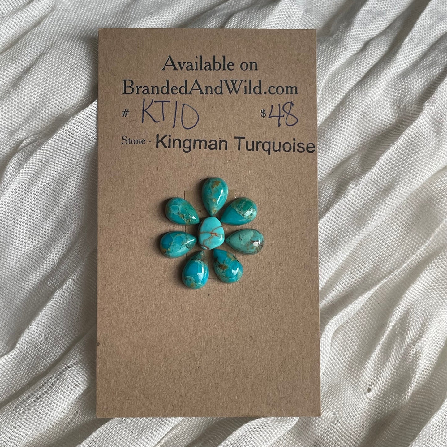 Kingman Turquoise Cabochon - KT10 7F7D5E28-4C4E-48ED-B239-892C5A3F352F Brandedandwild.com