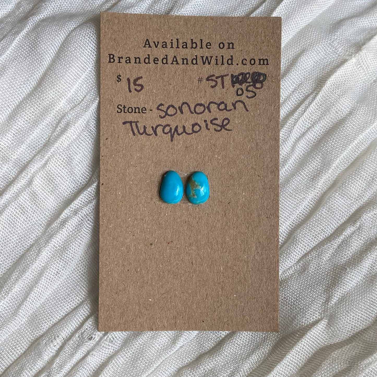 Sonoran Turquoise Cabochon - ST05 7F8C8888-3E85-4D93-A148-85AC1C46291E Brandedandwild.com