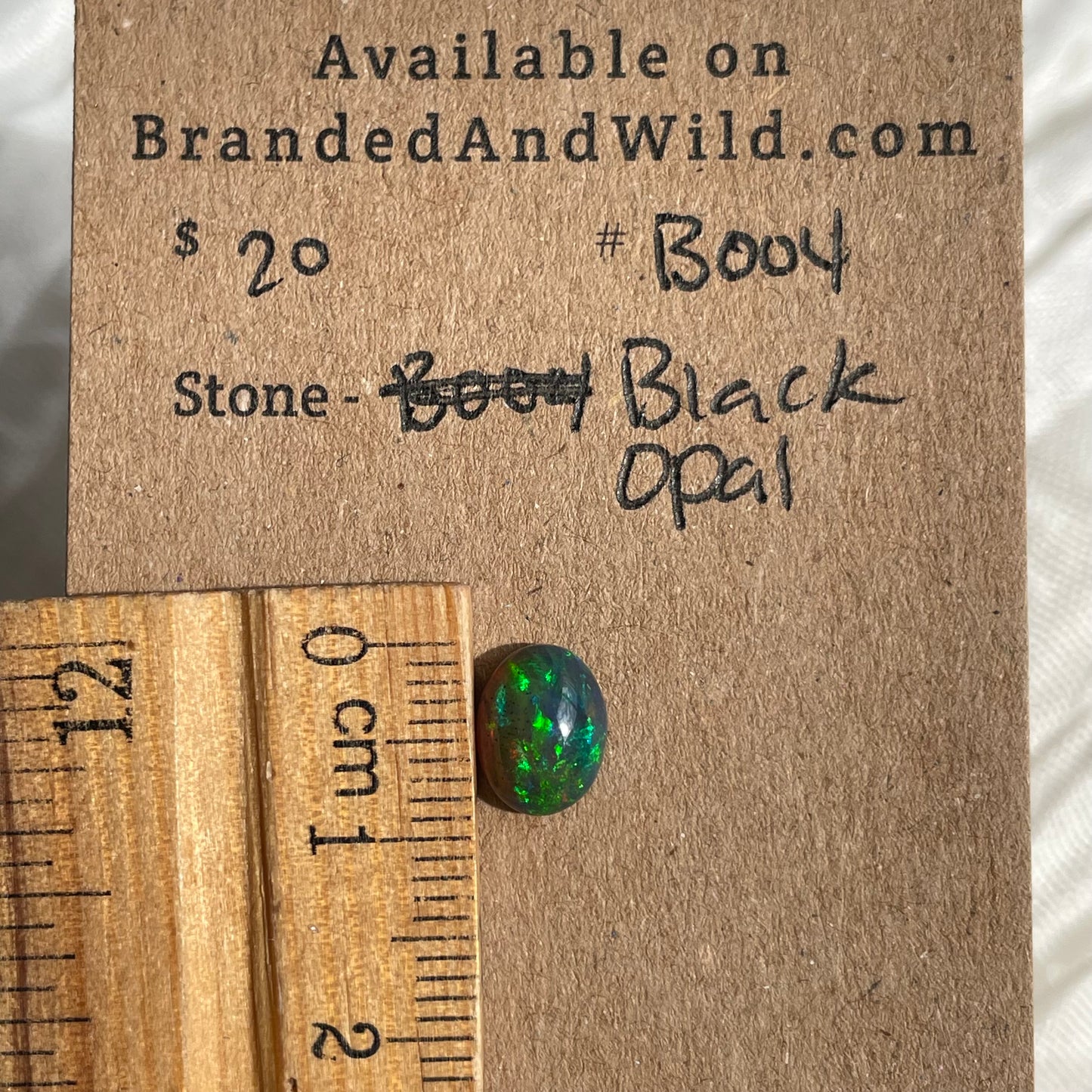 Black Opal - Cabochon - B004 7F8C94B1-B5EA-4FB7-BB5F-65770FE5E83D Brandedandwild.com