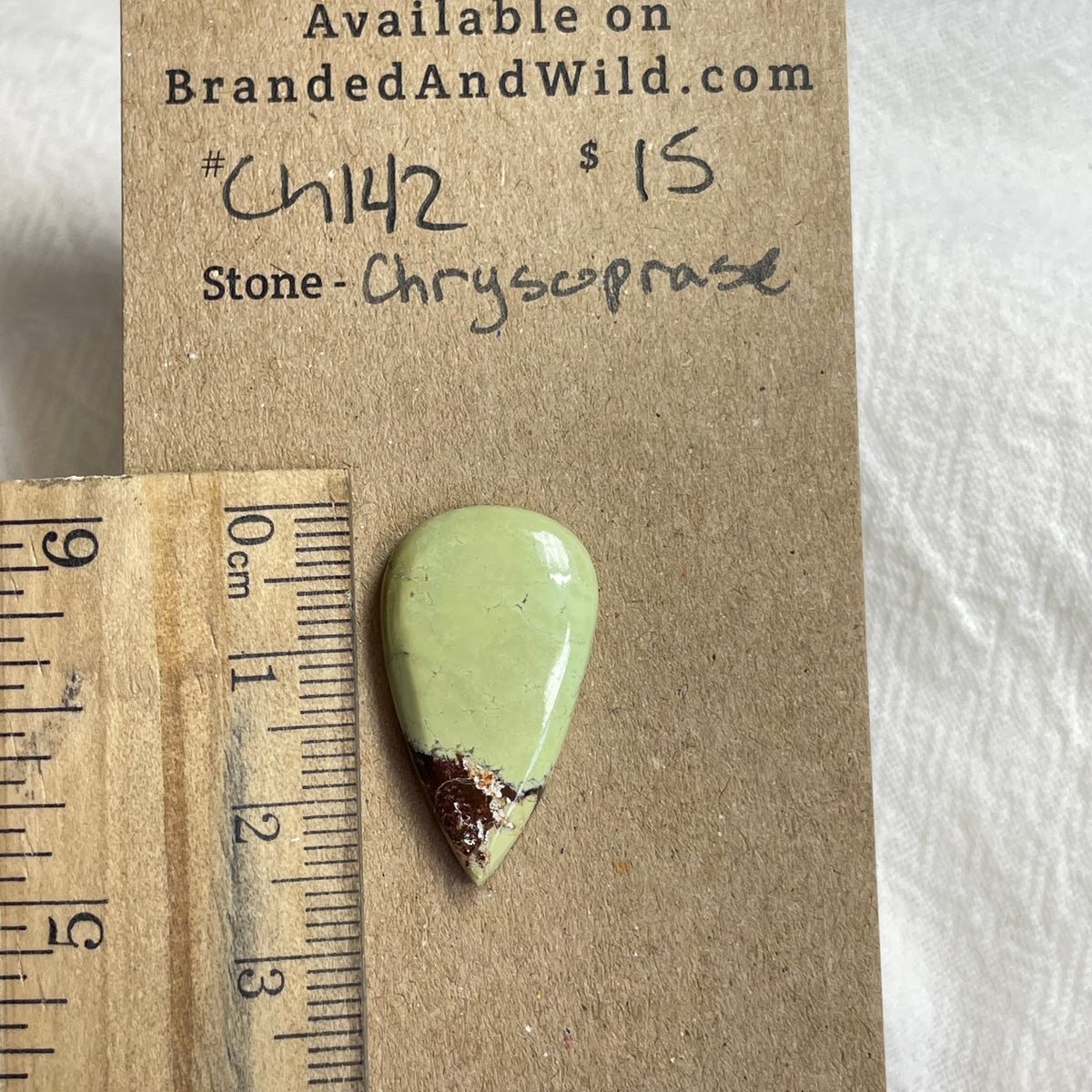 Chrysoprase Cabochon - CH142 7FB4D3AA-0D65-417F-A1A0-6E94222BF067 Brandedandwild.com