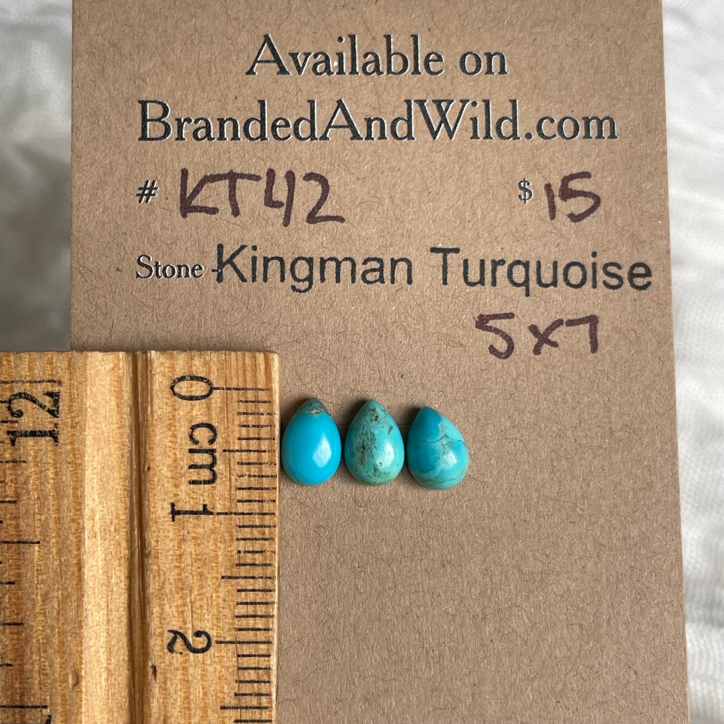 Kingman Turquoise Cabochon - KT42 7FCD6ED8-B395-4C3A-91F8-3DF30146A5BB Brandedandwild.com