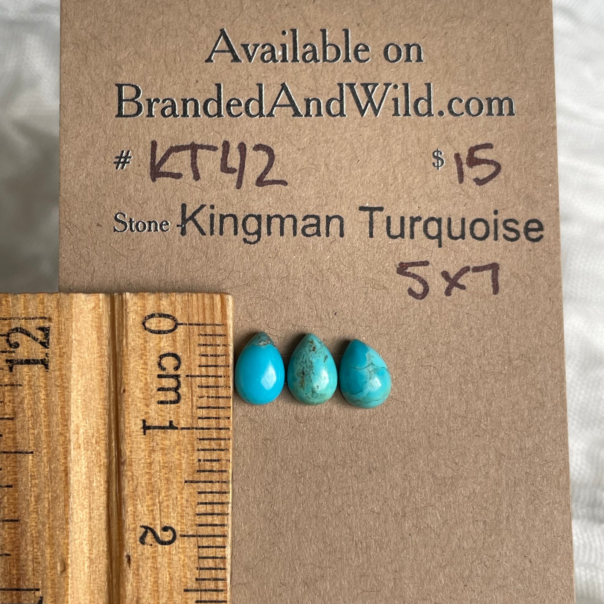Kingman Turquoise Cabochon - KT42 7FCD6ED8-B395-4C3A-91F8-3DF30146A5BB Brandedandwild.com