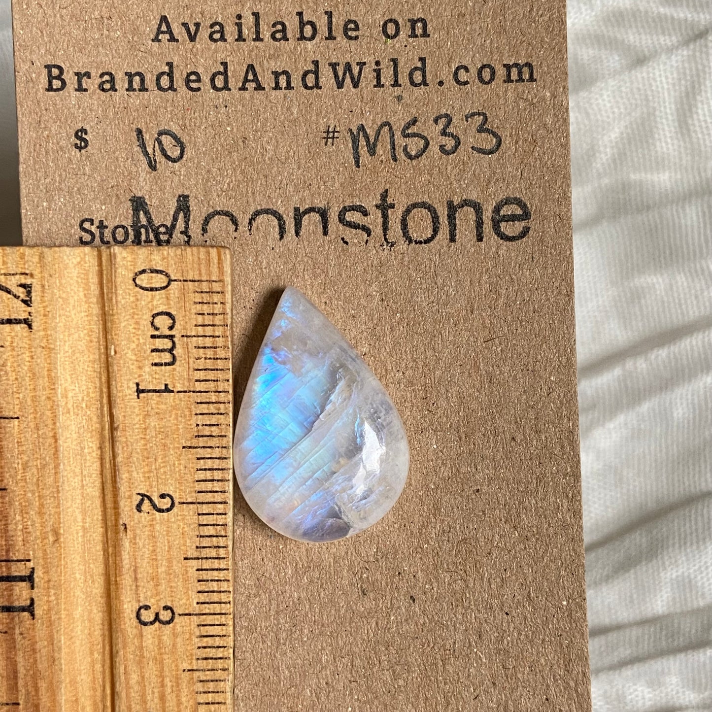 Moonstone cabochon - Ms33 7FDF4CA9-A951-4716-B756-35F8F0A25480 Brandedandwild.com