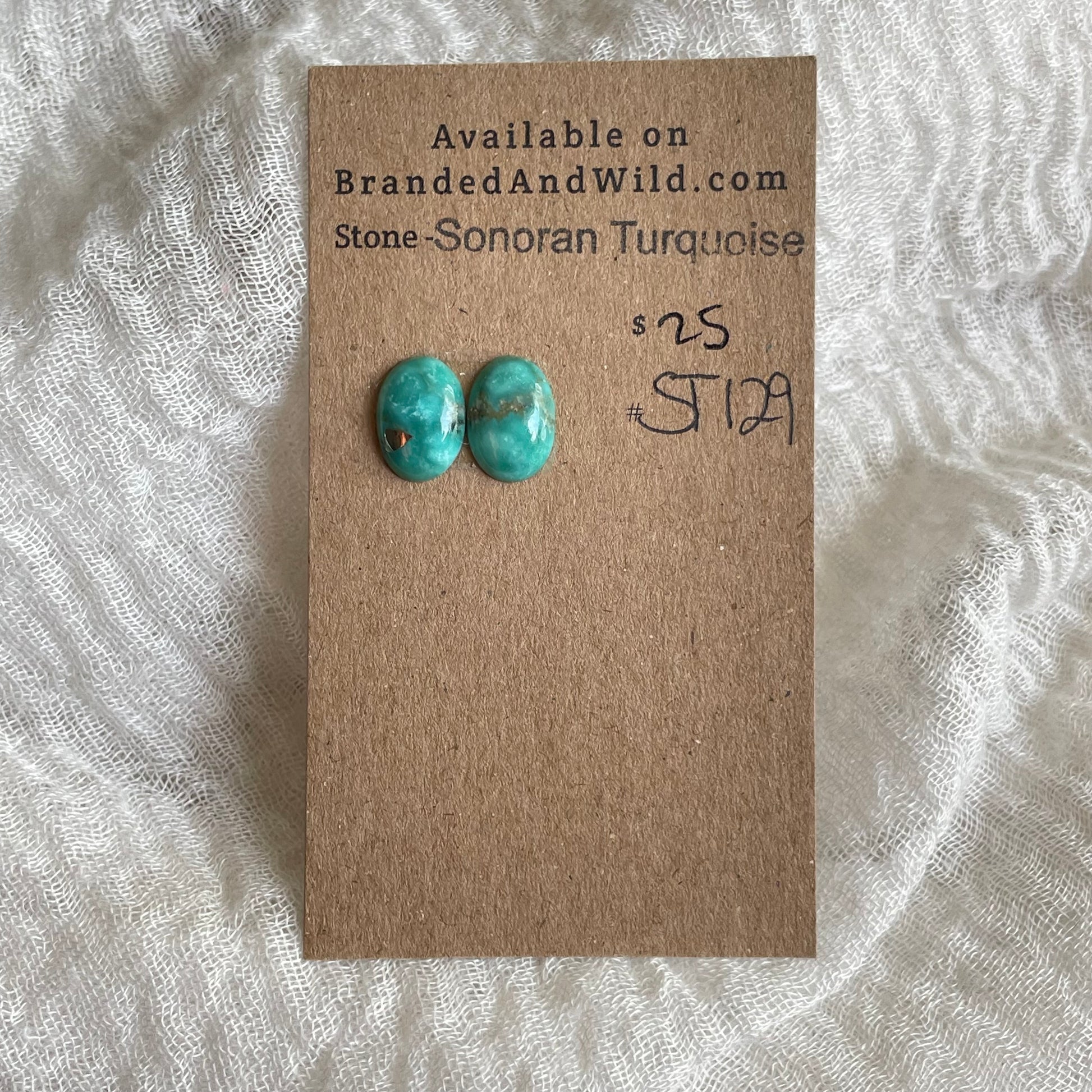 Sonoran Turquoise Cabochon - ST129 8009E02D-70EF-4F07-9D91-0058FCC5A575 Brandedandwild.com