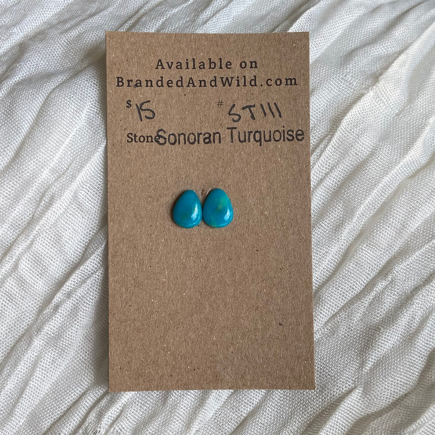 Sonoran Turquoise Cabochon - ST111 8046EA34-BEE0-4355-897C-17B538FB0D68 Brandedandwild.com