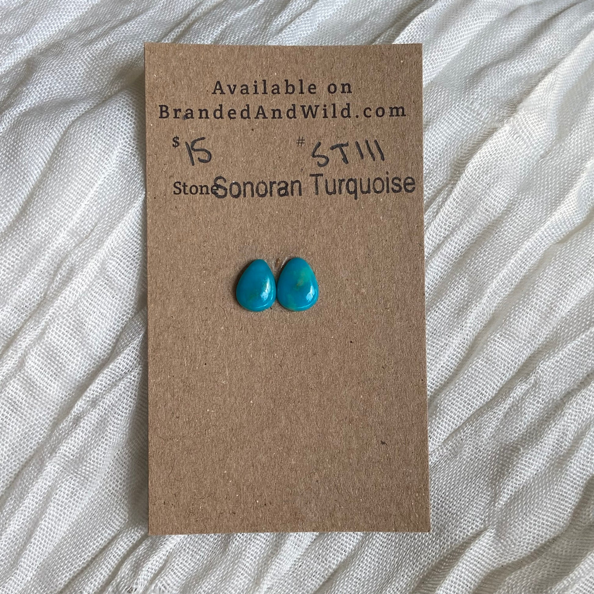 Sonoran Turquoise Cabochon - ST111 8046EA34-BEE0-4355-897C-17B538FB0D68 Brandedandwild.com
