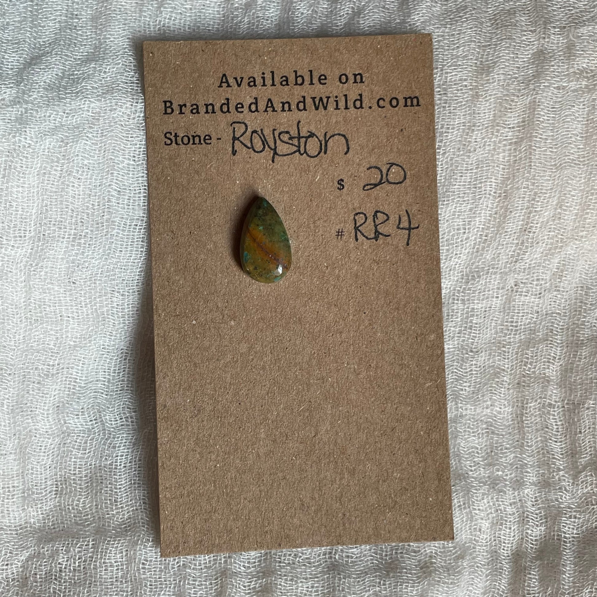 Royston Ribbon Turquoise Cabochon RR4 805AE37C-E415-47AE-943A-3A58495ABA49 Brandedandwild.com