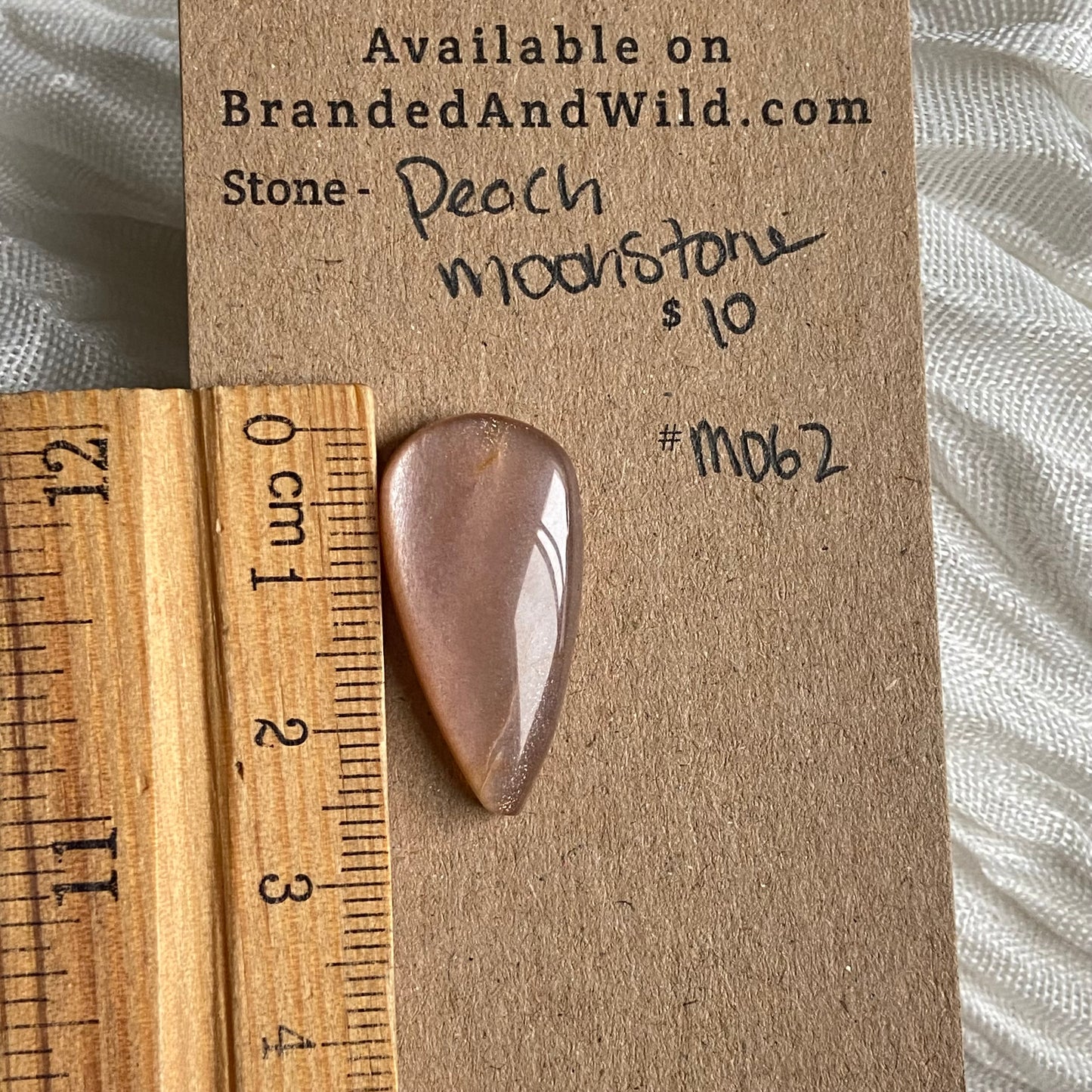Peach Moonstone Cabochon - M062 80653CF5-1770-40CB-9DF6-4F46C8701817 Brandedandwild.com