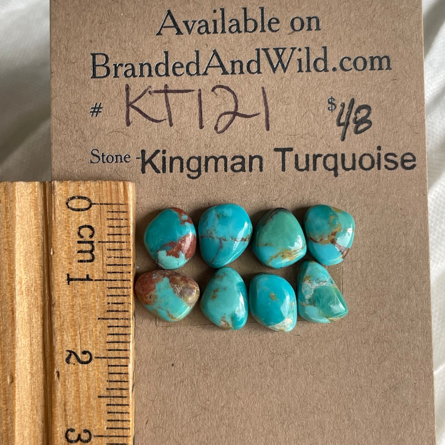 Kingman Turquoise Cabochon - KT121 80A6FB45-F75E-44D7-9EB1-74D41129BEEA Brandedandwild.com
