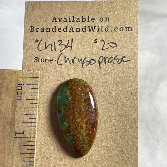 Chrysoprase Cabochon - CH134 80CF43DD-DEF6-4432-AFF9-2F77A9F0F391 Brandedandwild.com