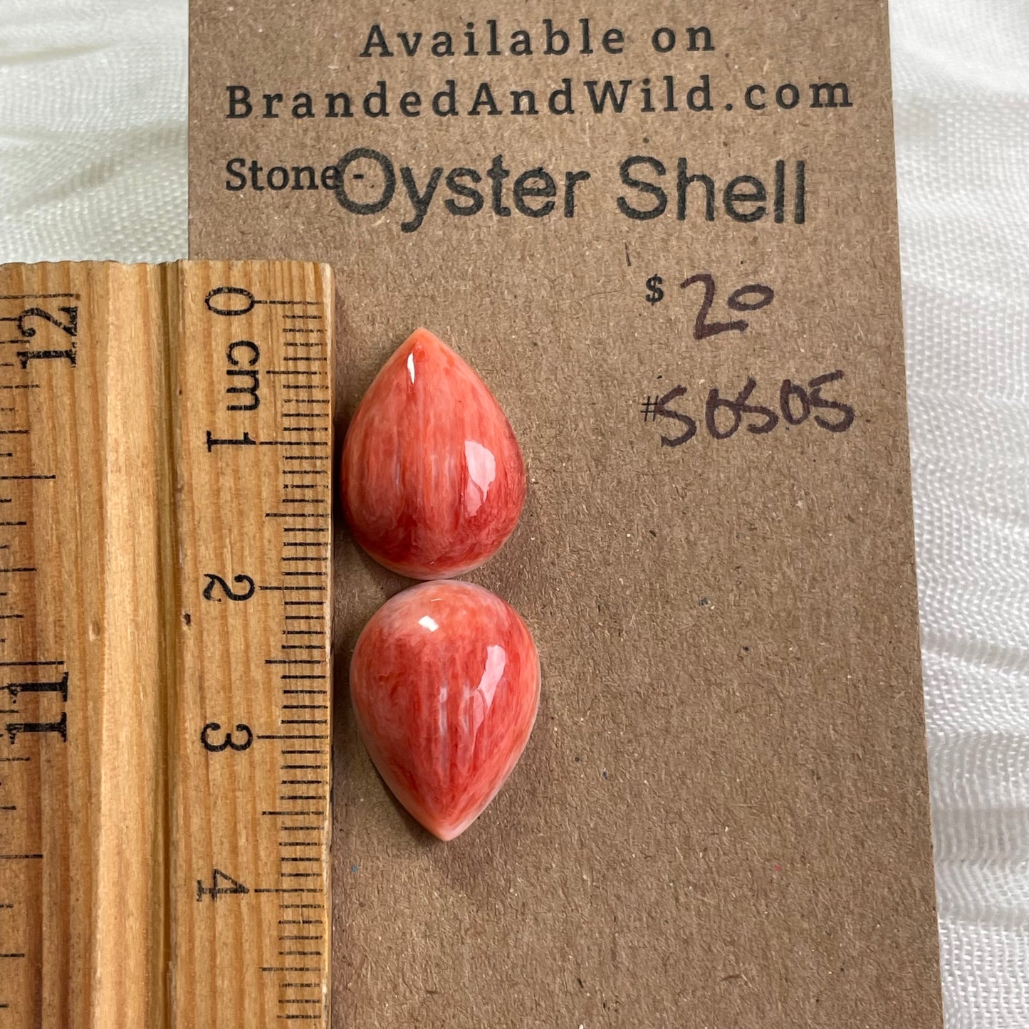 Oyster Shell Cabochon - S0S05 80D94E49-576B-4F11-8C5C-D6B1E7D50C82 Brandedandwild.com
